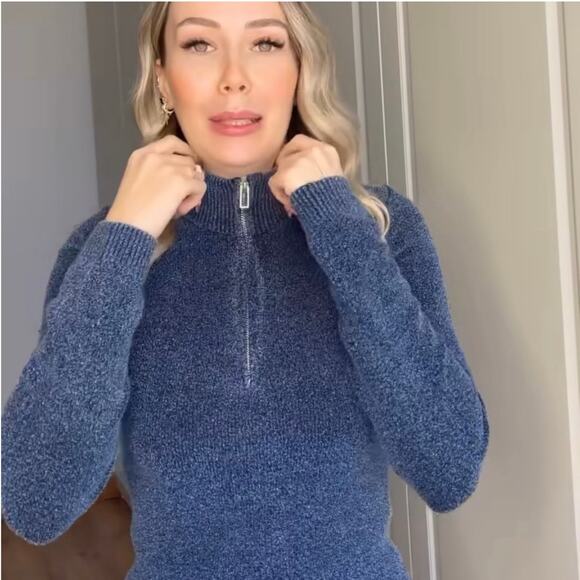 ZARA ACID WASH KNIT MINI DRESS - Picture 2 of 9